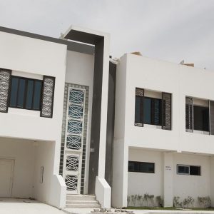 Image of Mashrabiya panel doors & windows at Al Wajba Residential Compound Qatar